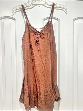 L.A. Hearts Brown Tiered Mini Dress Size Small